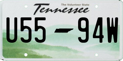 TN license plate U5594W