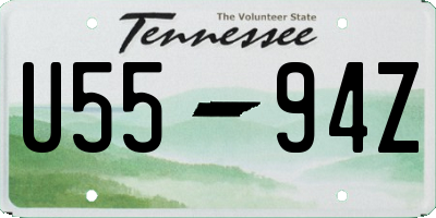 TN license plate U5594Z