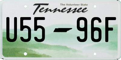 TN license plate U5596F