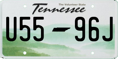 TN license plate U5596J