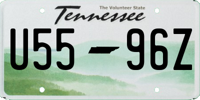 TN license plate U5596Z