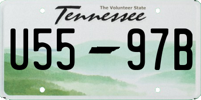 TN license plate U5597B