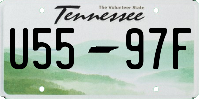 TN license plate U5597F