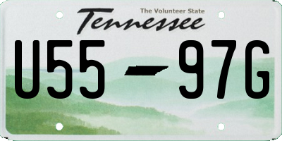 TN license plate U5597G