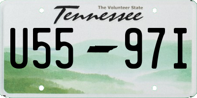 TN license plate U5597I