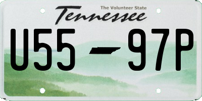TN license plate U5597P