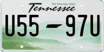 TN license plate U5597U