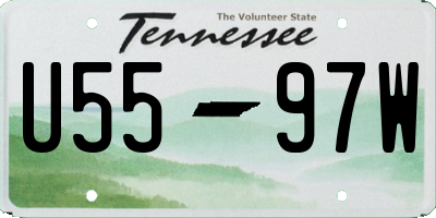 TN license plate U5597W
