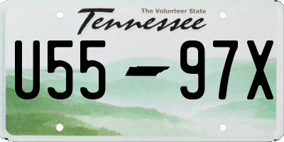 TN license plate U5597X