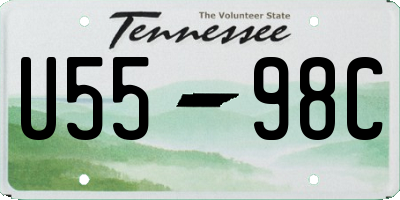 TN license plate U5598C