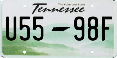 TN license plate U5598F