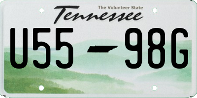 TN license plate U5598G