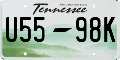 TN license plate U5598K