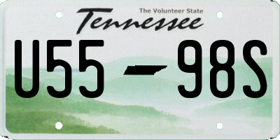 TN license plate U5598S