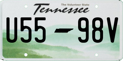 TN license plate U5598V