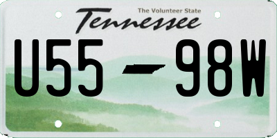 TN license plate U5598W
