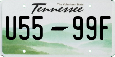 TN license plate U5599F