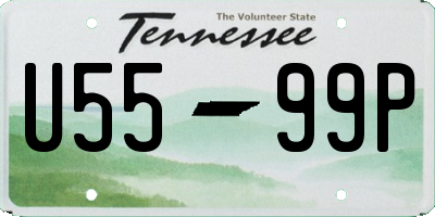 TN license plate U5599P