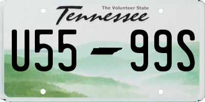 TN license plate U5599S