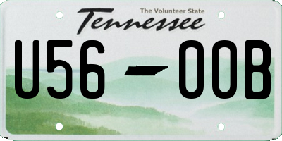 TN license plate U5600B