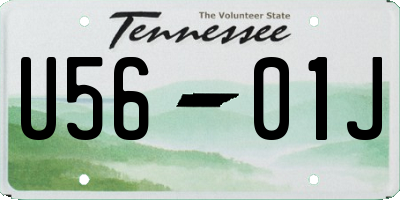 TN license plate U5601J