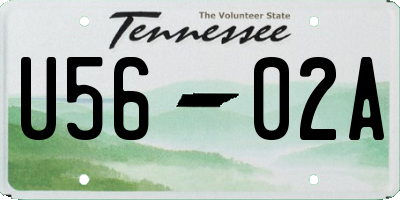TN license plate U5602A