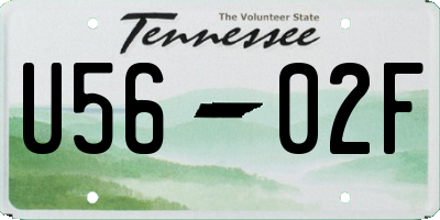 TN license plate U5602F