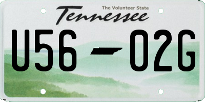 TN license plate U5602G