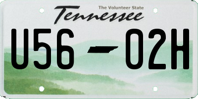 TN license plate U5602H