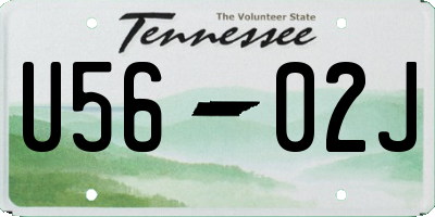TN license plate U5602J