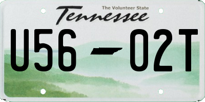TN license plate U5602T
