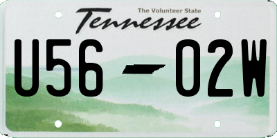 TN license plate U5602W