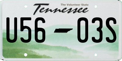 TN license plate U5603S