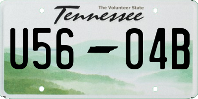 TN license plate U5604B