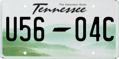 TN license plate U5604C