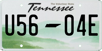 TN license plate U5604E
