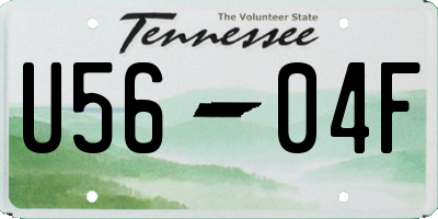 TN license plate U5604F