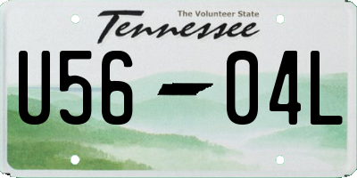 TN license plate U5604L