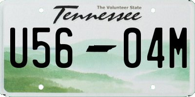 TN license plate U5604M