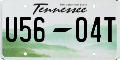 TN license plate U5604T