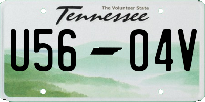 TN license plate U5604V