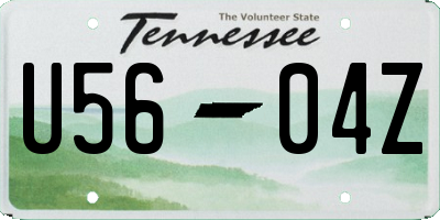 TN license plate U5604Z