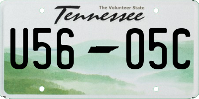 TN license plate U5605C
