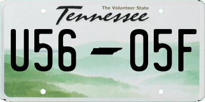 TN license plate U5605F