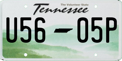 TN license plate U5605P