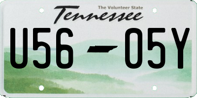 TN license plate U5605Y