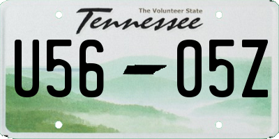 TN license plate U5605Z