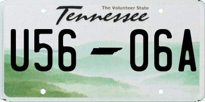 TN license plate U5606A