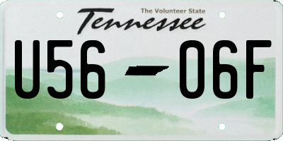 TN license plate U5606F