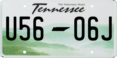 TN license plate U5606J